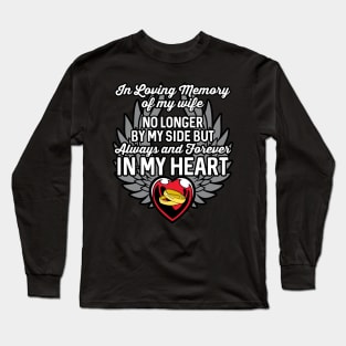 In Loving Memory of My Wife Heart Wings Long Sleeve T-Shirt